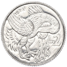 Монета 2 лиры 1973 года Сан-Марино (аверс)