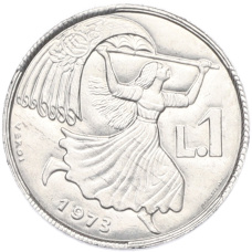 Монета 1 лира 1973 года Сан-Марино (аверс)