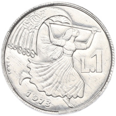 Монета 1 лира 1973 года Сан-Марино (аверс)