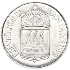 Монета 1 лира 1973 года Сан-Марино (реверс)