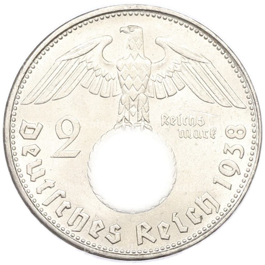 Монета 2 рейхсмарки 1938 года B Германия