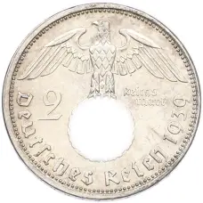Монета 2 рейхсмарки 1939 года A Германия (аверс)