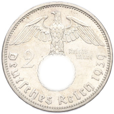 Монета 2 рейхсмарки 1939 года A Германия (аверс)