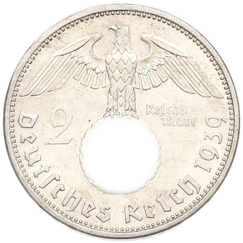 Монета 2 рейхсмарки 1939 года A Германия