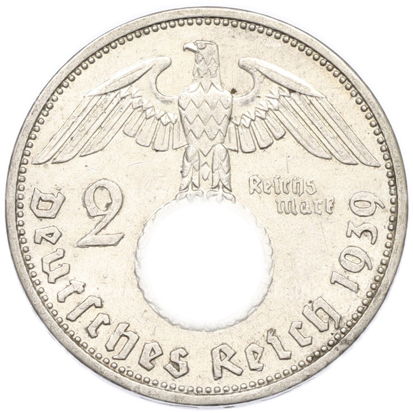 Монета 2 рейхсмарки 1939 года A Германия