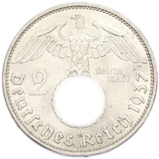 Монета 2 рейхсмарки 1937 года A Германия (аверс)