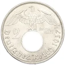 Монета 2 рейхсмарки 1937 года A Германия (аверс)