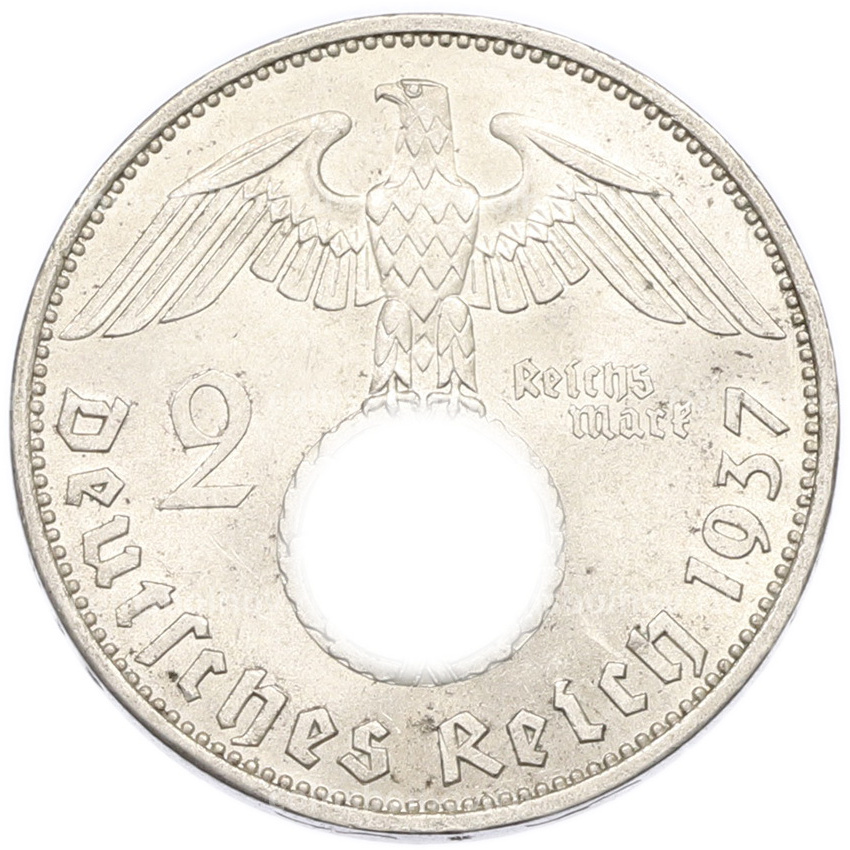 Монета 2 рейхсмарки 1937 года A Германия