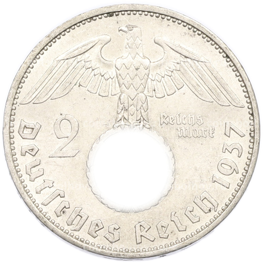 Монета 2 рейхсмарки 1937 года A Германия