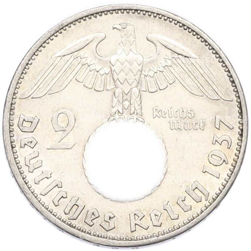 Монета 2 рейхсмарки 1937 года A Германия