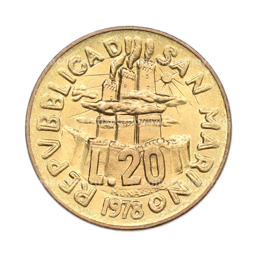 Монета 20 лир 1978 года Сан-Марино (вид 2)