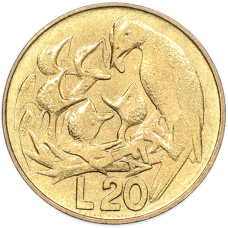 Монета 20 лир 1975 года Сан-Марино (аверс)