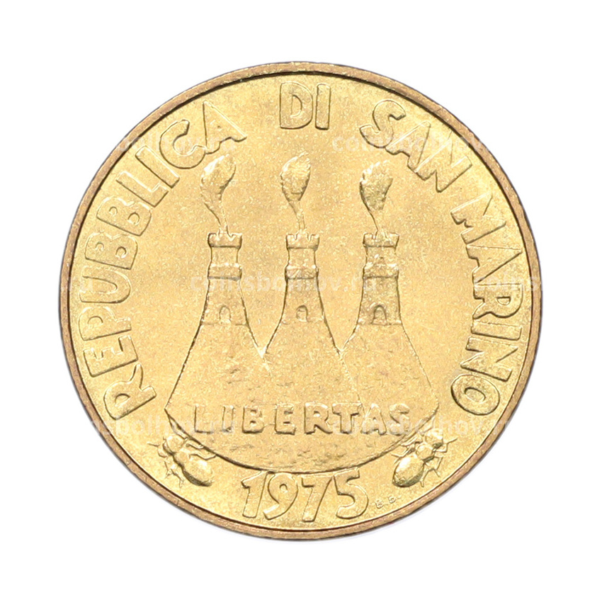 Монета 20 лир 1975 года Сан-Марино (вид 2)
