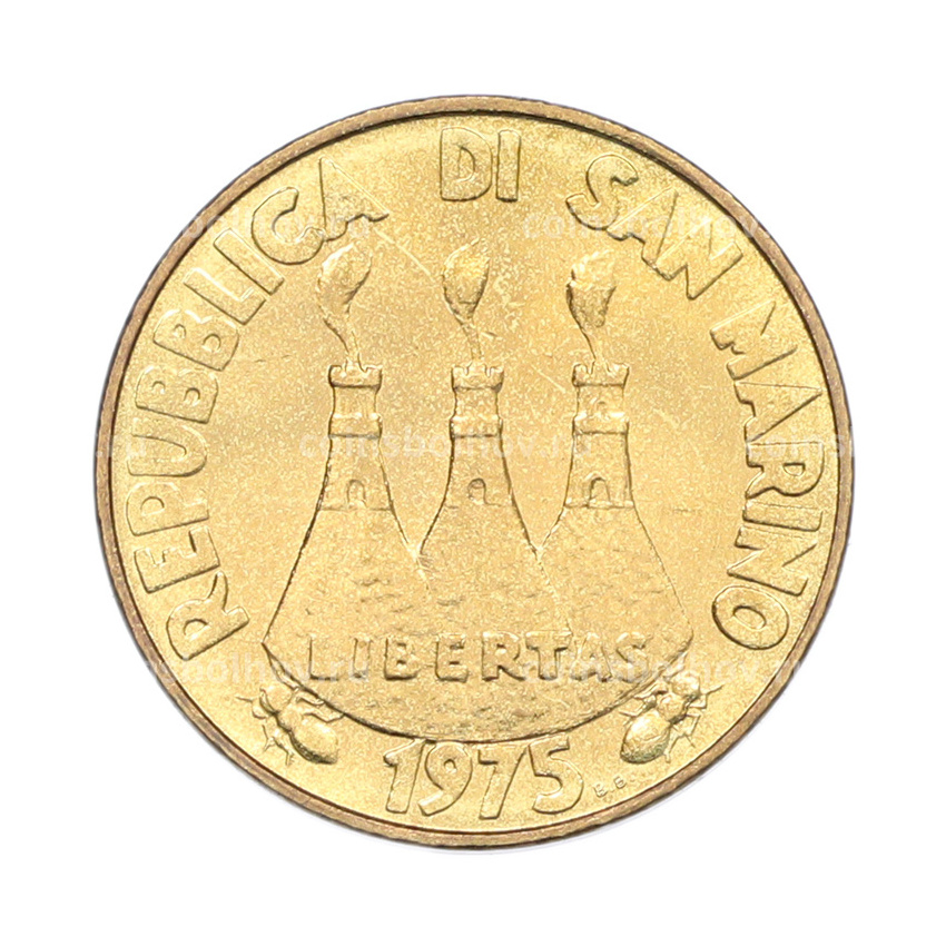 Монета 20 лир 1975 года Сан-Марино (вид 2)