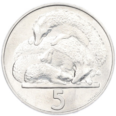 Монета 5 лир 1975 года Сан-Марино (аверс)