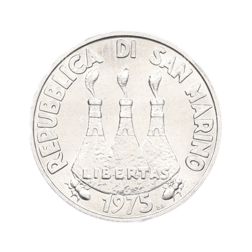 Монета 5 лир 1975 года Сан-Марино (вид 2)