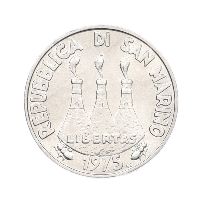 Монета 5 лир 1975 года Сан-Марино (вид 2)