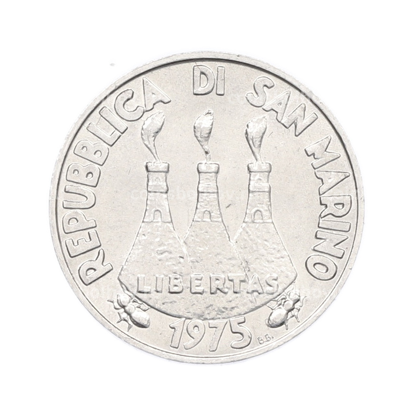 Монета 5 лир 1975 года Сан-Марино (вид 2)