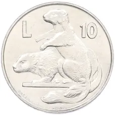 Монета 10 лир 1975 года Сан-Марино (аверс)