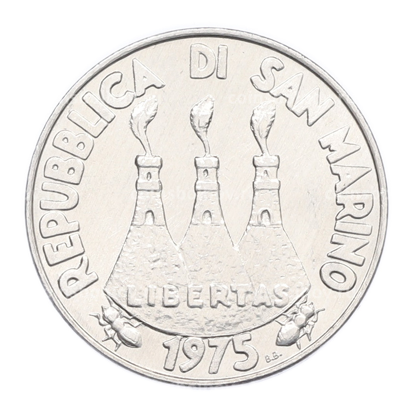Монета 10 лир 1975 года Сан-Марино (вид 2)