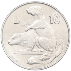 Монета 10 лир 1975 года Сан-Марино (аверс)