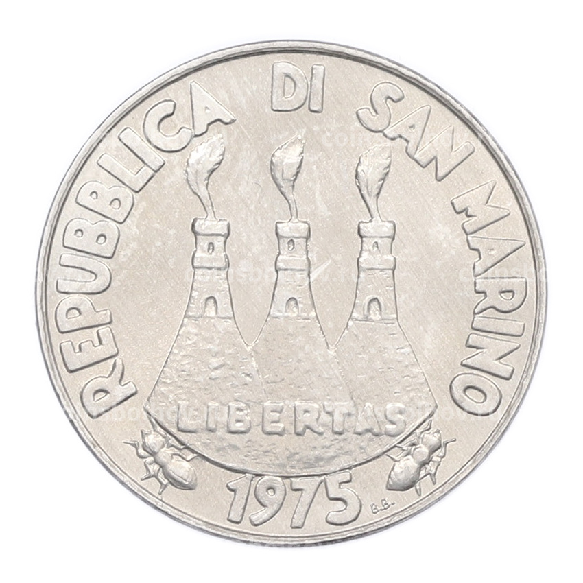 Монета 10 лир 1975 года Сан-Марино (вид 2)