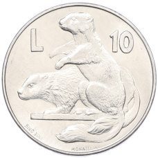 Монета 10 лир 1975 года Сан-Марино (аверс)