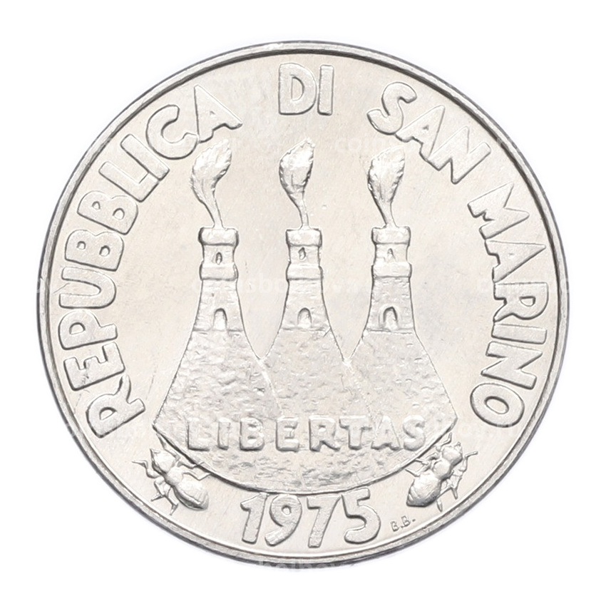 Монета 10 лир 1975 года Сан-Марино (вид 2)