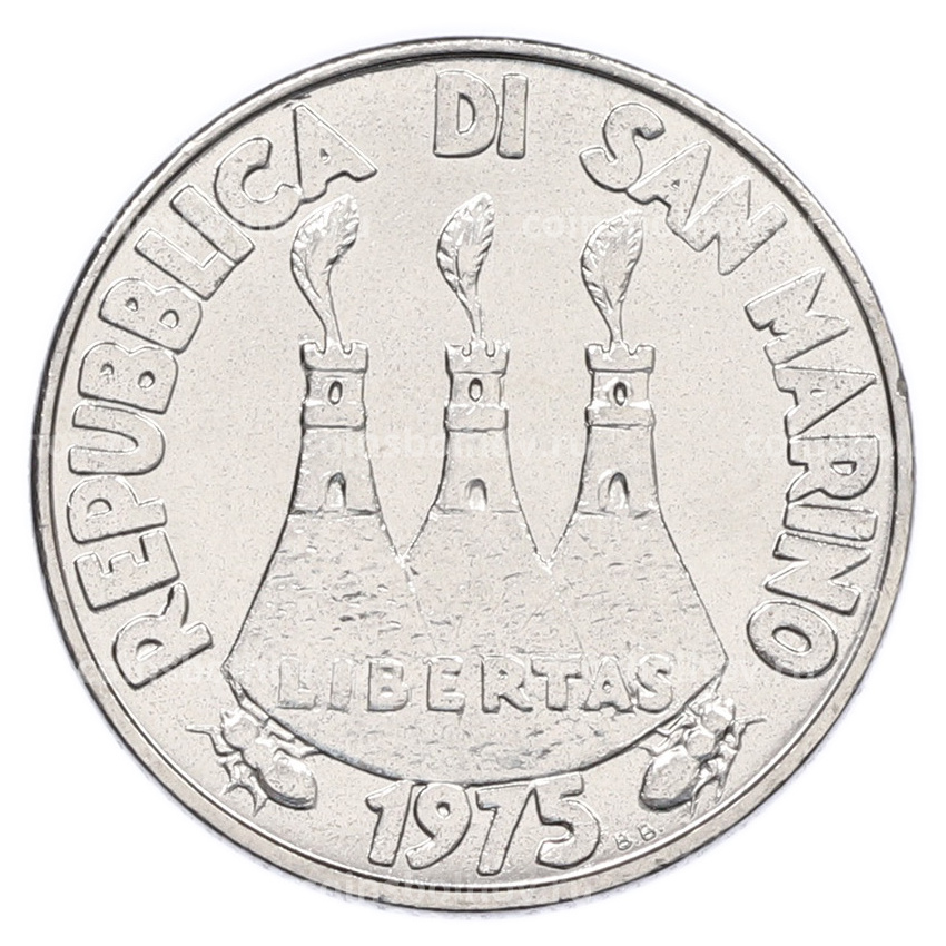 Монета 50 лир 1975 года Сан-Марино (вид 2)
