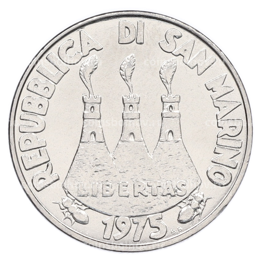 Монета 50 лир 1975 года Сан-Марино (вид 2)