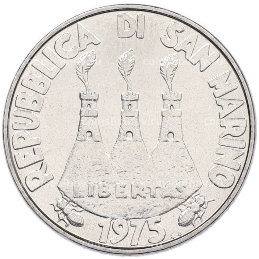 Монета 100 лир 1975 года Сан-Марино (вид 2)