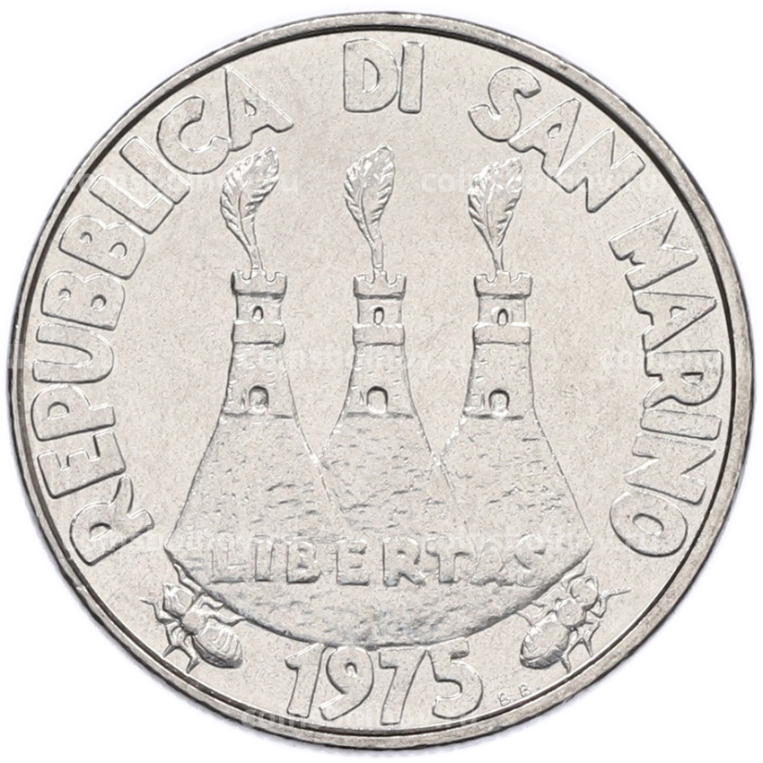 Монета 100 лир 1975 года Сан-Марино (вид 2)