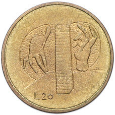 Монета 20 лир 1976 года Сан-Марино (аверс)