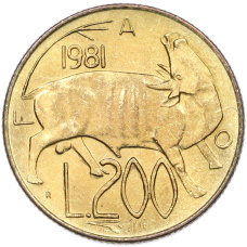 Монета 200 лир 1981 года Сан-Марино (аверс)