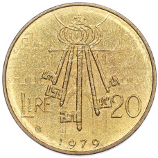 Монета 20 лир 1979 года Сан-Марино (аверс)