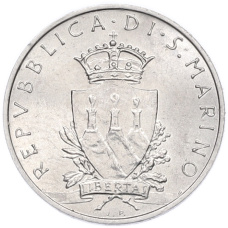 Монета 5 лир 1979 года Сан-Марино (реверс)