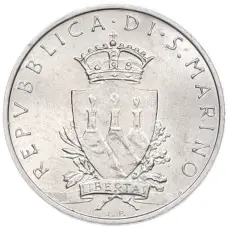 Монета 5 лир 1979 года Сан-Марино (реверс)