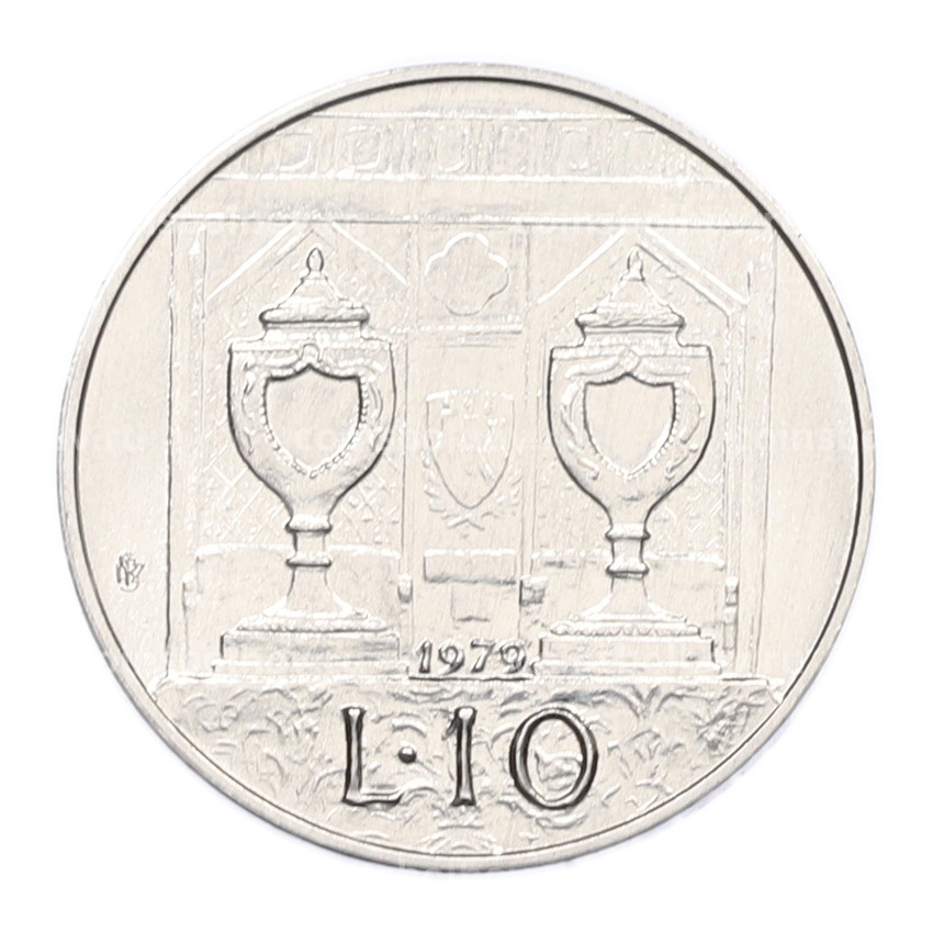 Монета 10 лир 1979 года Сан-Марино