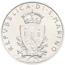 Монета 10 лир 1979 года Сан-Марино (реверс)