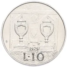 Монета 10 лир 1979 года Сан-Марино (аверс)