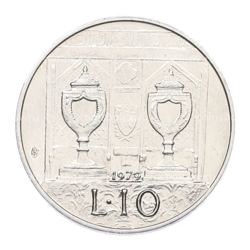 Монета 10 лир 1979 года Сан-Марино