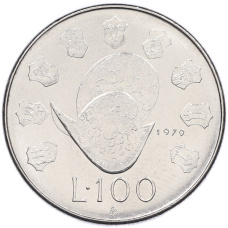 Монета 100 лир 1979 года Сан-Марино (аверс)