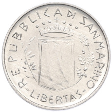 Монета 5 лир 1981 года Сан-Марино (реверс)