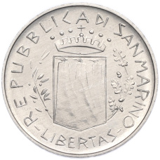 Монета 10 лир 1981 года Сан-Марино (реверс)