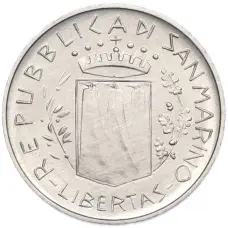 Монета 10 лир 1981 года Сан-Марино (реверс)