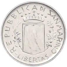 Монета 10 лир 1981 года Сан-Марино (реверс)