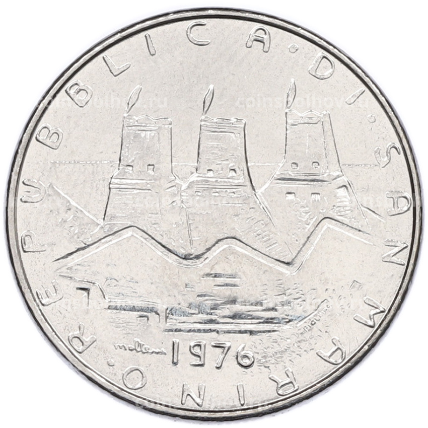 Монета 100 лир 1976 года Сан-Марино (вид 2)
