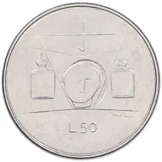 Монета 50 лир 1976 года Сан-Марино (аверс)