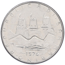 Монета 50 лир 1976 года Сан-Марино (реверс)
