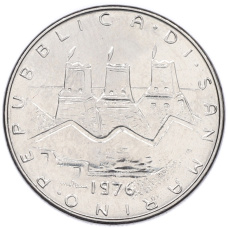 Монета 50 лир 1976 года Сан-Марино (реверс)